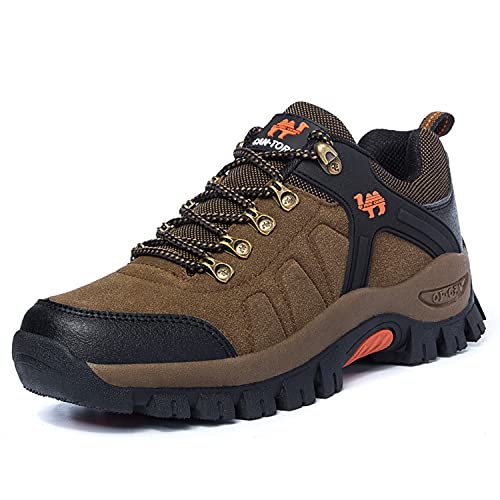 VTASQ Zapatillas Senderismo Hombre Impermeables Zapatillas Trekking Mujer al Aire Libre Botas Montaña Antideslizante Calzado Senderismo marrón 41 EU