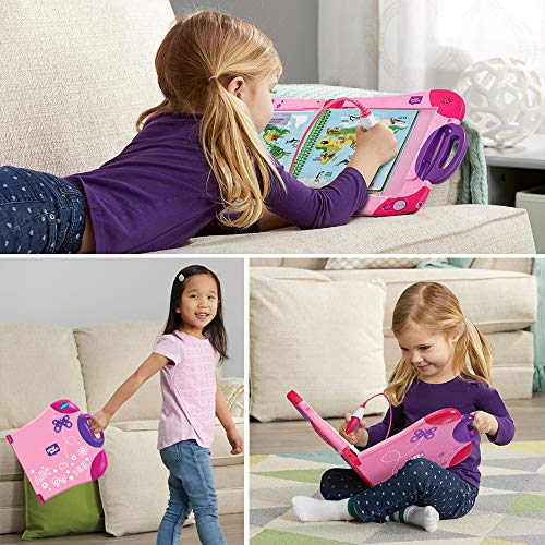 VTech - Magibook, Sistema de Aprendizaje Interactivo, desarrolla Nuevas Habilidades, ¿Qué quieres saber hoy? vocabulario, mates, ciencias, horas de entretenimiento, libros interactivos, color rosa