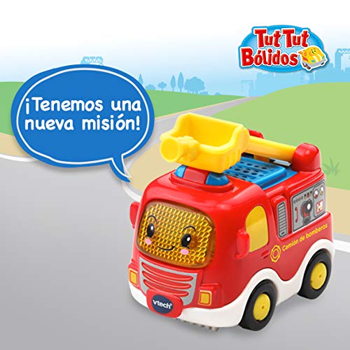VTech TutTut Bólidos Pack de 3 coches con botón sorpresa, Piero el camión de bomberos, Víctor el tractor y Mateo el helicóptero, multicolor, única (3480-242122) , color/modelo surtido