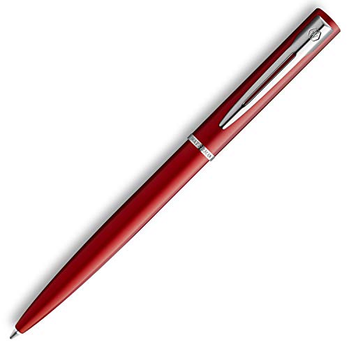 Waterman Graduate Allure bolígrafo, lacado rojo, punta mediana, tinta azul, estuche de regalo