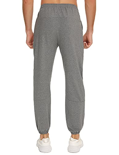 Wayleb Pantalón Chandal Hombre de Algodón Verano Pantalones Deportivos para Hombre Pantalones Largos de Deporte Hombre Pantalon Jogger Casual Pants con Tira Reflectante