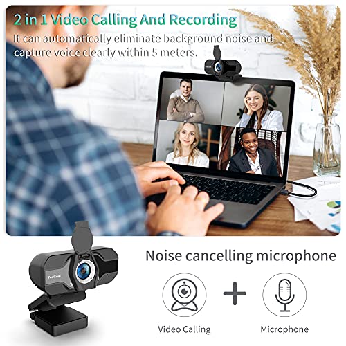 Webcam, TedGem Camara PS4 Webcam 1080p Webcam con Microfono para PC Camara Streaming para Hangouts, Meet, Skype, Videollamadas, Youtube