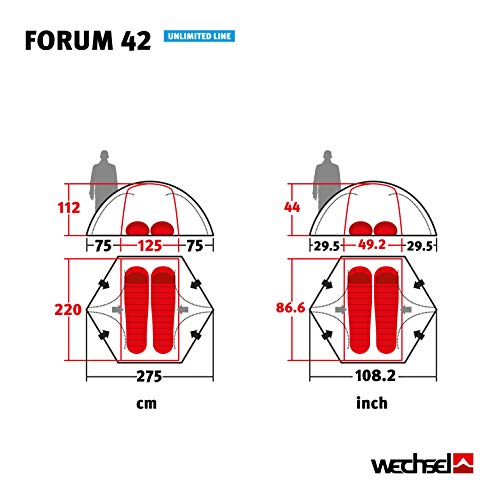 Wechsel Tents Forum 42 - Tienda de campaña para 2 Personas, Unlimited Line, Verde