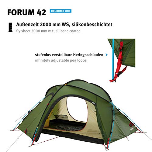 Wechsel Tents Forum 42 - Tienda de campaña para 2 Personas, Unlimited Line, Verde