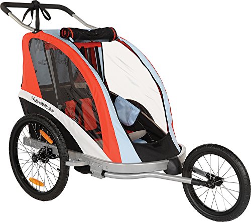 WeeRide 96090 Remolque para Bicicleta, Niños, Rojo/Azul, M