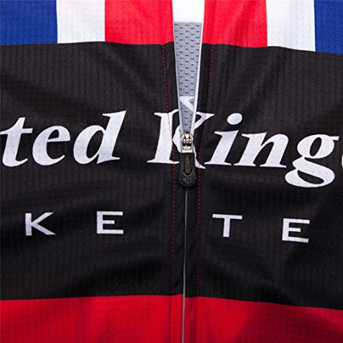 Weimostar Jersey de Ciclismo para Hombre Tops de Bicicleta MTB Jersey Zip Mountain Road Clothing Bicicleta de equitación Sports Racing Shirt Ropa Deportiva Masculina UK Black L