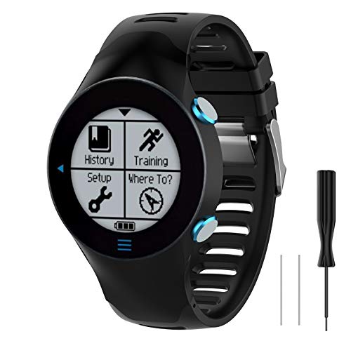 WEINISITE Pulsera para Garmin Forerunner 610,Soft Silicone Repuesto Correa para Garmin Forerunner 610 Smart Watch (#1)