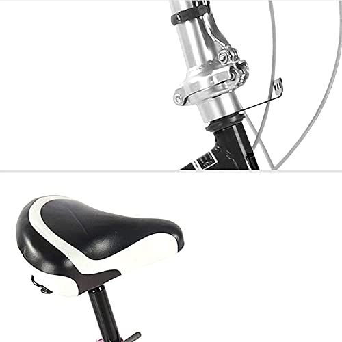 WENHAO Bicicleta plegable for adultos, mujeres, hombres, rejilla trasera, guardabarros delanteros y traseros, 6 velocidades de aluminio Fácil plegable Ciudad Bicicleta de 20 pulgadas Ruedas de 20 pulg