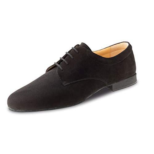 Werner Kern Hombres Zapatos de Baile 28058 - Ante Negro - 1,5 cm Micro-Tacón [UK 12]