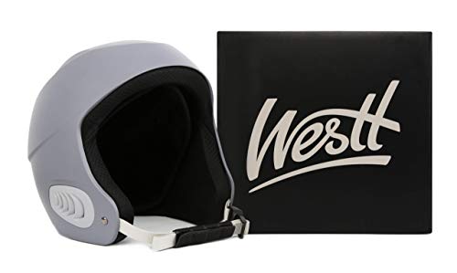 Westt Ski - Casco de esquí y Snowboard para Adultos para Mujeres y Hombres - Clip de Hebilla de liberación rápida (Gris, Universal) Talla única