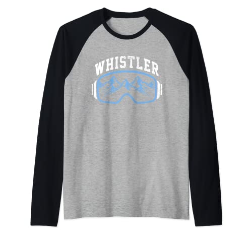 Whistler Gafas de esquí y snowboard bicicleta de montaña Camiseta Manga Raglan