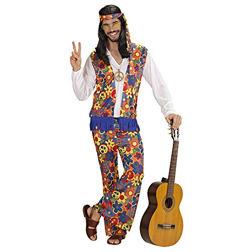 WIDMANN Widman - Disfraz de hippie años 60s adultos, talla XL (W3125-XL)