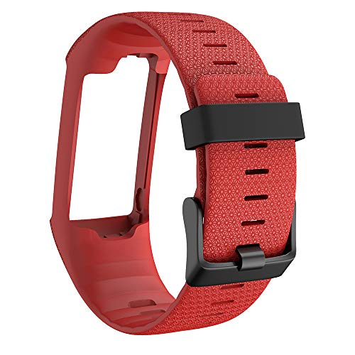 WIIKAI Compatible con Polar A3060/A370 Correas para Relojes, Correa de Pulsera de Reemplazo(Rojo).