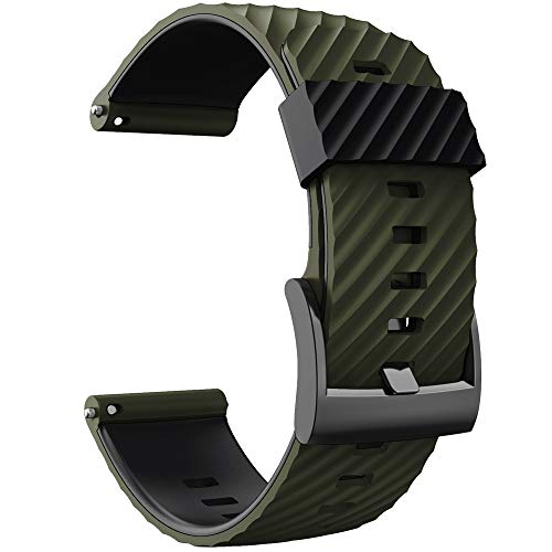 WIIKAI Pulsera de Repuesto Compatible para suunto 7/9/9 baro/Spartan Sport/D5 Silicona Reloj de Pulsera,