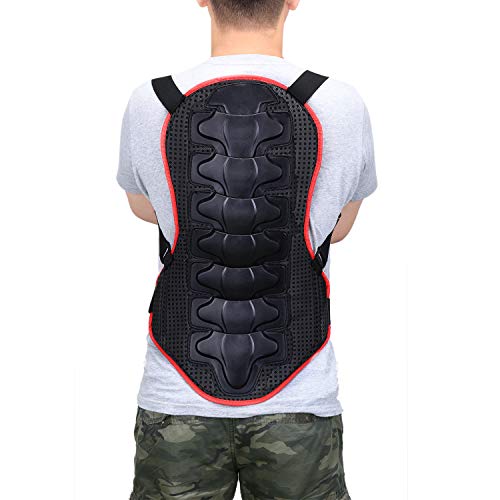 WILDKEN Protección de Espalda para Motocross Cuerpo de la Columna Armadura Dorsal Guardia Carrera Corporal para Patinaje de Esquí/Snowboard/Bicicleta/Moto (Rojo)