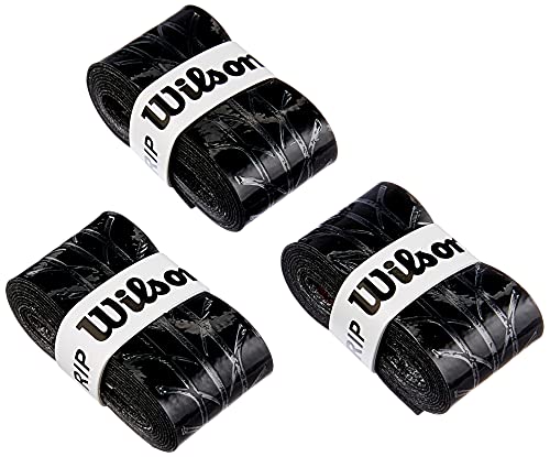 Wilson - Overgrip para raqueta de tenis ( pack de 3 grips ), color negro