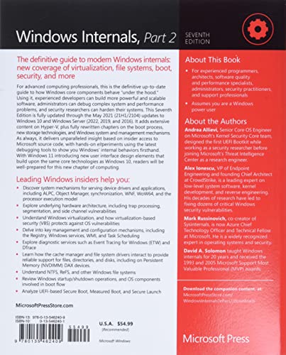 Windows Internals, Part 2 (Developer Reference)
