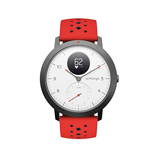 Withings Pulseras deportivas de silicona para los relojes ScanWatch, Steel HR, Steel HR Sport, Move ECG, Move y Steel, Rojo bicolor - Correa Loop deportiva, Silicona 20 mm [Exclusiva Amazon]