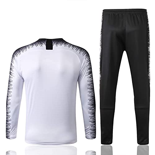 WJWA Chándales de fútbol Paṛịs Portugal para Hombre, chándal de Entrenamiento de fútbol para Club de fútbol PṢG, chándal de Manga Larga para Adultos, Primavera y otoño, Unisex (Blanco 1, M)