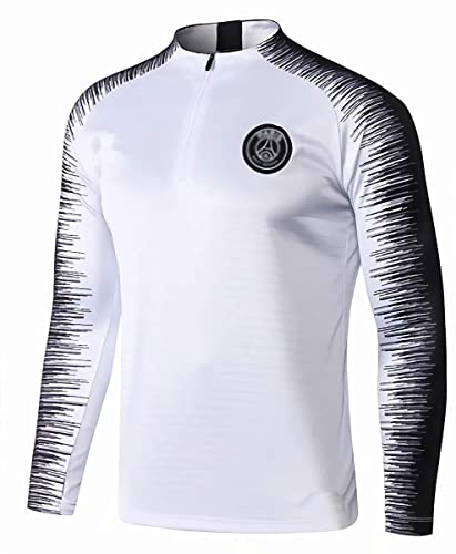 WJWA Chándales de fútbol Paṛịs Portugal para Hombre, chándal de Entrenamiento de fútbol para Club de fútbol PṢG, chándal de Manga Larga para Adultos, Primavera y otoño, Unisex (Blanco 1, M)