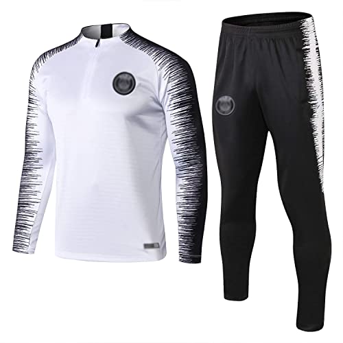 WJWA Chándales de fútbol Paṛịs Portugal para Hombre, chándal de Entrenamiento de fútbol para Club de fútbol PṢG, chándal de Manga Larga para Adultos, Primavera y otoño, Unisex (Blanco 1, M)