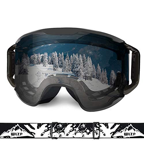 WLZP Gafas de esquí，Gafas Esqui Snowboard UV400 Protección para Hombres, Mujeres y jóvenes Esquiar OTG，Snowboard Deportes de Invierno nieve Lentes Anti-Niebla