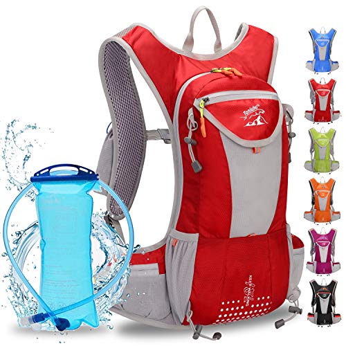 WLZP Mochila Bicicleta, Bolsa de Agua de Súper Ligero de 2L,Depósito de Agua a Prueba de Fugas de Agua,Tubo de Agua Desmontable,para Bicicleta Ciclismo Senderismo Excursionismo