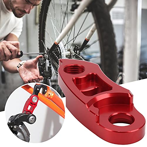 WNSC Gancho de Cola de Bicicleta, Extensor de Gancho de Cola de Engranaje de Cuadro Larga Vida útil Aluminio Durable para Bicicleta de Carreras de Carretera para Bicicleta de ciclocross para(Red)