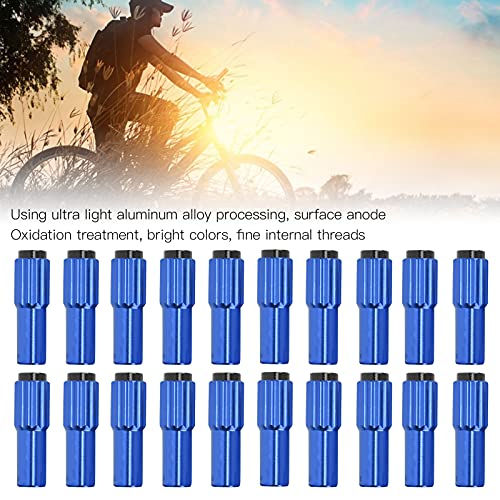 WNSC Tornillos de Cable de Bicicleta, Conector de Cable de Bicicleta Ánodo de Superficie de Velocidad Preciso para Bicicleta de Montaña para Bicicleta de Rueda Pequeña(Azul)