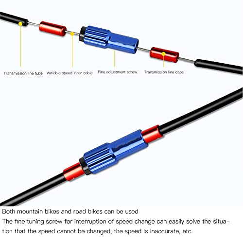 WNSC Tornillos de Cable de Bicicleta, Conector de Cable de Bicicleta Ánodo de Superficie de Velocidad Preciso para Bicicleta de Montaña para Bicicleta de Rueda Pequeña(Azul)