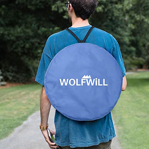 WOLFWILL Tienda de campaña portátil desplegable para baño, tienda de campaña para baño, tienda de campaña, techo protector exterior con bolsa de transporte para dos