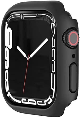 Wookfiss Compatible con Apple Watch Series 7 45mm Protector Bumper Case Negro