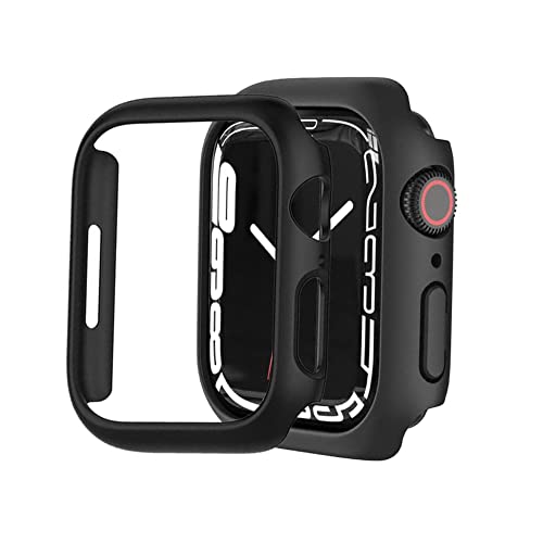 Wookfiss Compatible con Apple Watch Series 7 45mm Protector Bumper Case Negro