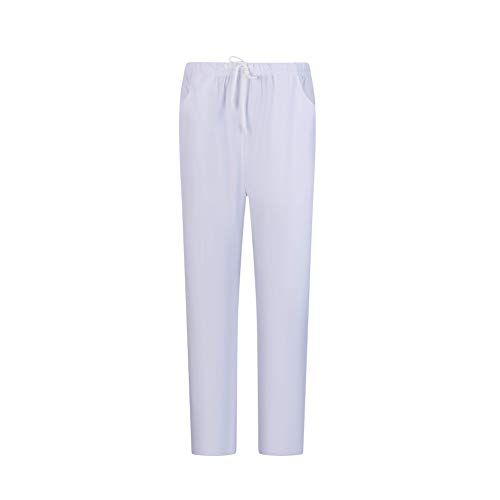 Workwear Tucano - PANTALÓN Sanitarios Unisex Cintura ELÁSTICA Uniformes Sanitarios Uniformes MEDICOS Ref.6612-4XL, Blanco