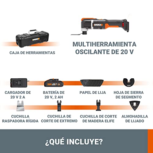 Worx WX696 - Multiherramienta Sonicrafter® 20V 2.0Ah 1 bat