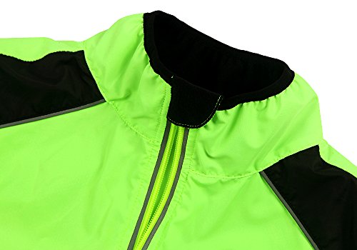 WOSAWE OSAWE Chaqueta de Ciclismo Hombre/Mujer Ultra-Light MTB Chaqueta Transpirable De Alta Visibilidad Bicicleta Ropa Verde S