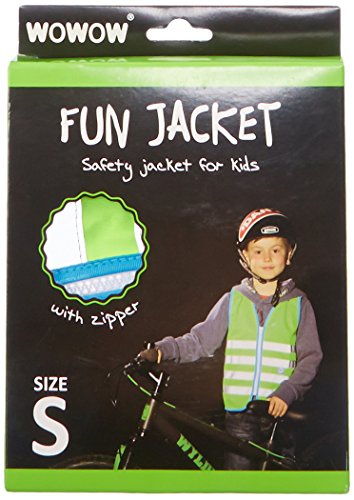 Wowow 011289 Chaleco de seguridad de alta visibilidad para niños, verde fluorescente, L