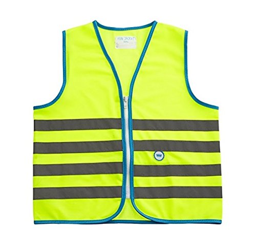 Wowow 011289 Chaleco de seguridad de alta visibilidad para niños, verde fluorescente, L