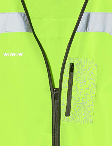 WOWOW Drone Jacket - Chaleco Reflectante de Seguridad para Adulto, Color Amarillo, Talla M