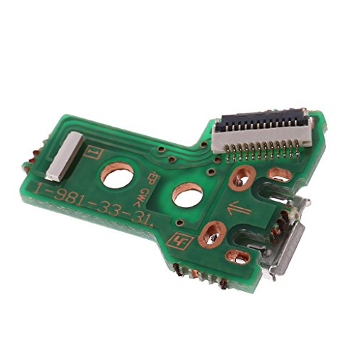 WOWOWO Reemplace la Placa del Puerto de Carga USB para el Controlador PS4 JDS-040 con Cable Flexible de 12 Pines