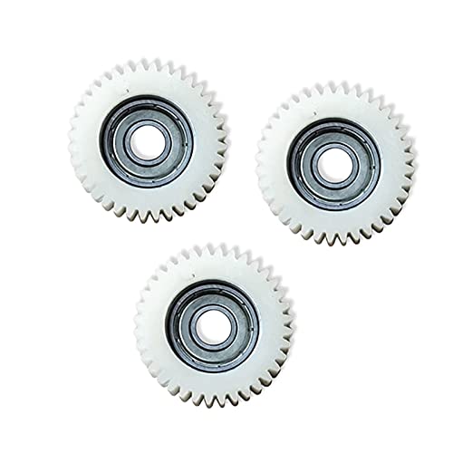 WULE 3 PCS Circlips y 36 Dientes Engranajes con rodamientos E-Bike Wheel Hub Motor Fit para Bafang Electric Bicycle Nylon Blanco Piezas de Ciclismo