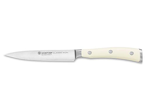 Wusthof Classic Ikon Crème (1040430412) - Cuchillo para Verduras y Hortalizas, Hoja de 12 cm, Forjado, Cuchillo de Diseño de Calidad, Cuchillo de Cocina Filoso, Mango Blanco