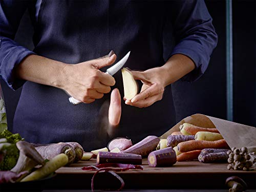 Wusthof Classic Ikon Crème (1040430412) - Cuchillo para Verduras y Hortalizas, Hoja de 12 cm, Forjado, Cuchillo de Diseño de Calidad, Cuchillo de Cocina Filoso, Mango Blanco