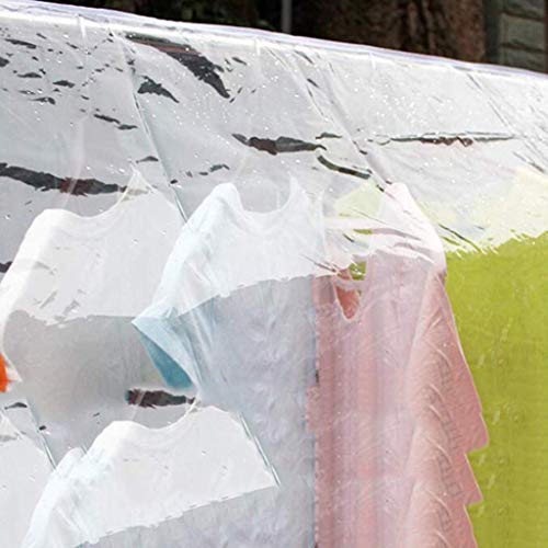 WXQIANG - Lona transparente impermeable y resistente al polvo – lona transparente universal 120 g/m2 para coche, barco, lluvia, camping, remolque, tienda de campaña, 3x7m