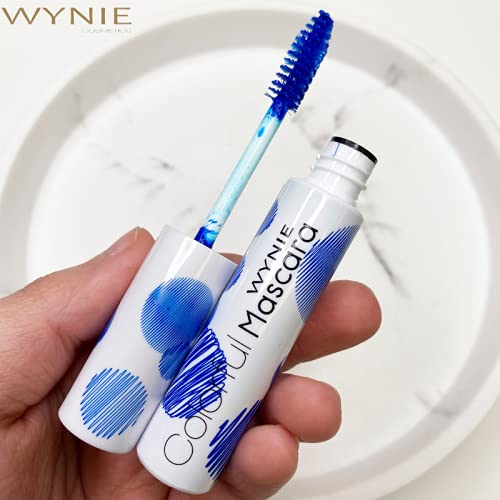 WYNIE Colorful Máscara de Pestañas de Colores Morado, Azul, Verde Fijado Natural Fórmula Pigmentada Cruelty Free Tono Verde - 10 ml