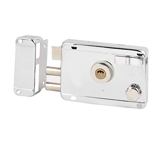 X-DREE 150 mm Rectángulo largo Forma Cilindro Perno cerradur Muelle cerradur derecha Borde de la mano derecha(150mm Long Rectangle Shape Cylinder Deadbolt Spring Latch Right Hand Rim Lock