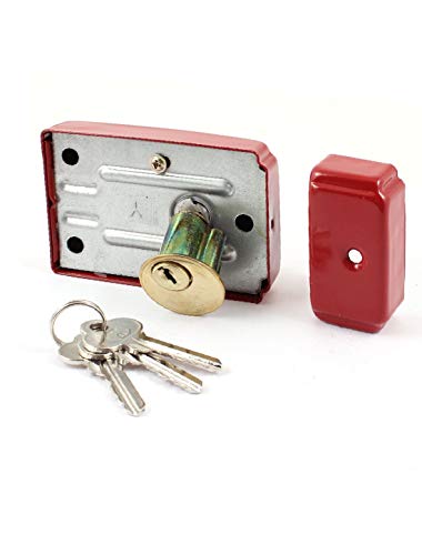 X-DREE Office House Security Door Door Rim Night Latch Bolt Lock Set w 3 Keys(Office House Security Door Gate Rim Night Latch Bolt Lock Set w 3 Keys