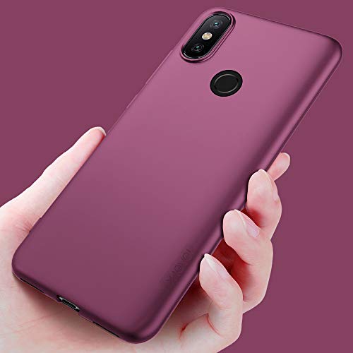 X-level Funda Xiaomi Mi A2,Ultra Delgada y Ultra Slim Ligero Protective Suave TPU Carcasa Case para Xiaomi Mi A2-Vino Rojo