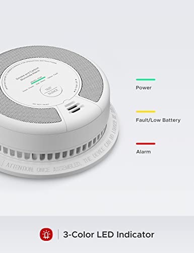 X-Sense Detector de Humo y monóxido de Carbono de 10 años, Detector de Humo y Detector de CO con botón de Prueba, fácil instalación, verificación automática, SC06