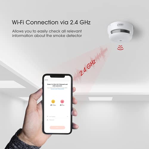 X-Sense Wi-Fi Detector de Humo con batería de Litio reemplazable, función de autocomprobación automática, Cumple con la Norma CE y EN 14604, XS01-WT, 1 Pieza